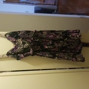 Free People mini dress, size medium. Black, purple, gray.